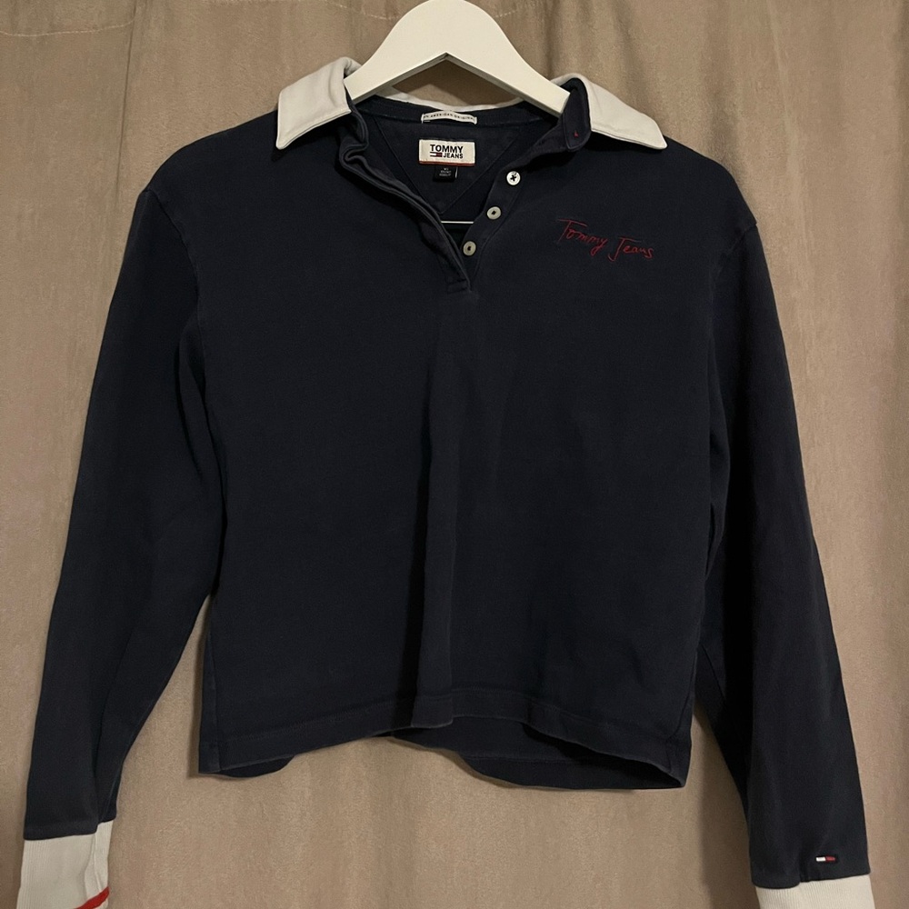 Tommy Hilfiger Dark Blue Polo Shirt 100% Cotton